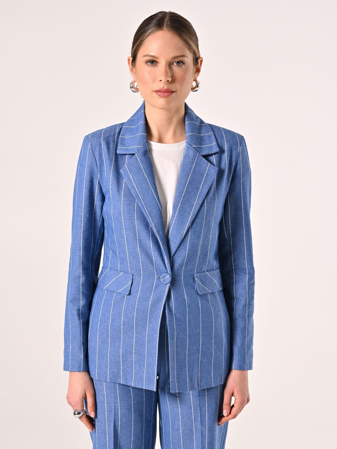 Giacca in Denim Gessato