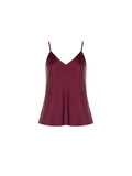 Top lingerie in raso bordeaux rosso