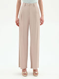 Pantalone palazzo tortora beige
