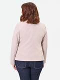 Giacca Curvy monopetto tortora beige