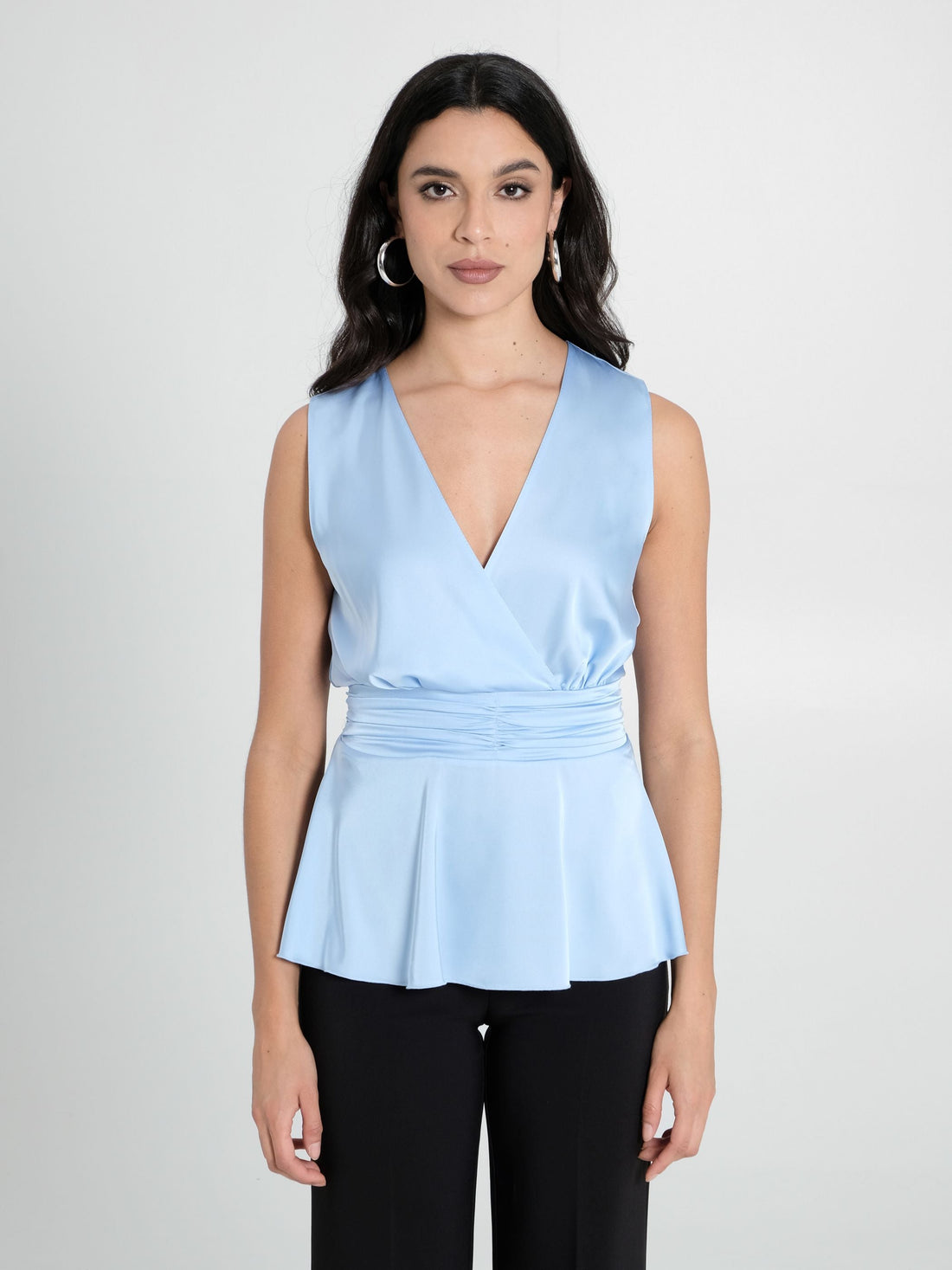 Top in Raso Azzurro