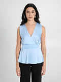 Top in Raso Azzurro