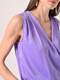 Top Incrocio in Raso Lavanda Viola