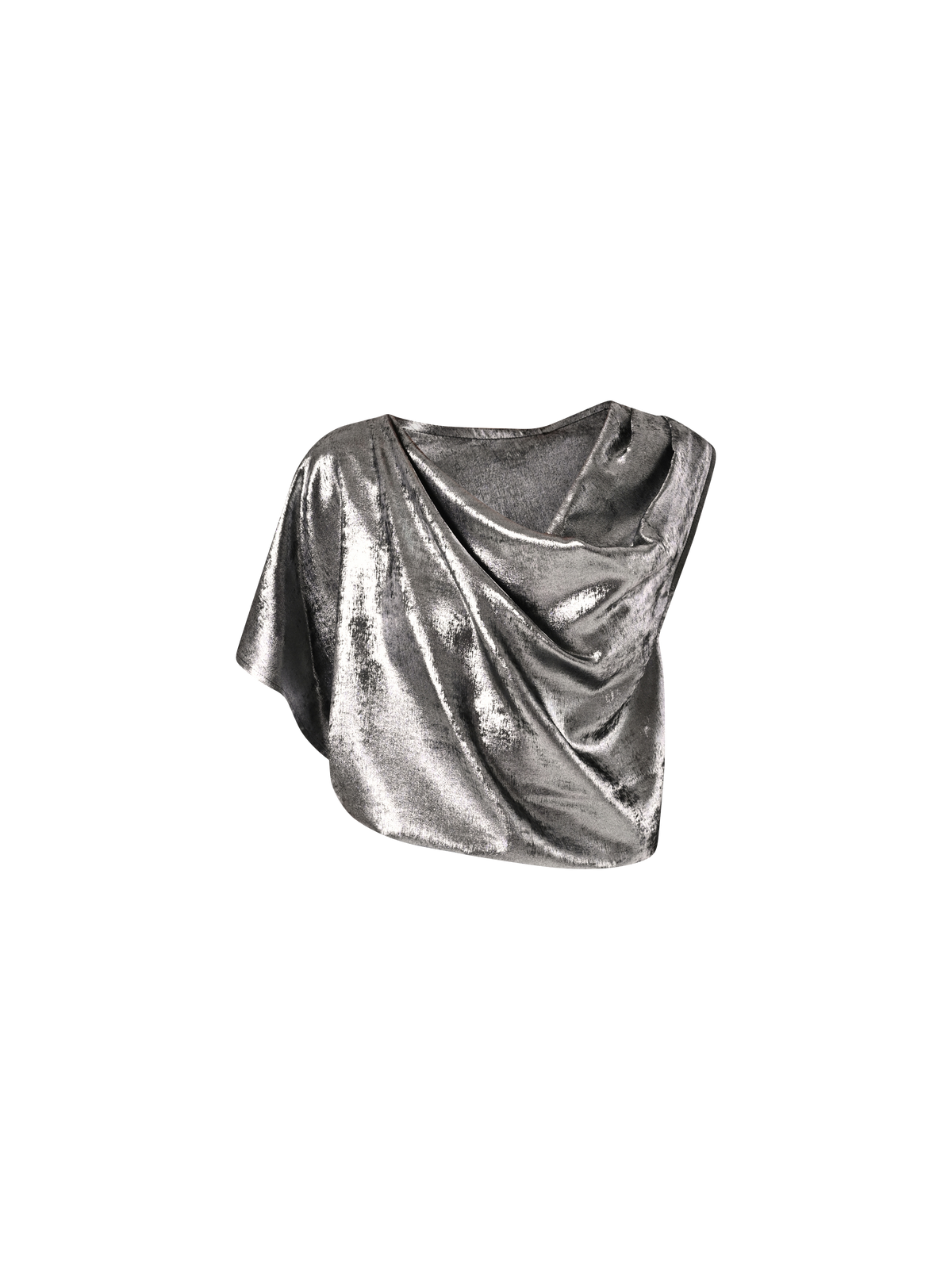 Blusa Monospalla in Cadi Laminato