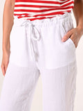 Pantaloni Ampi in Cotone Bianco