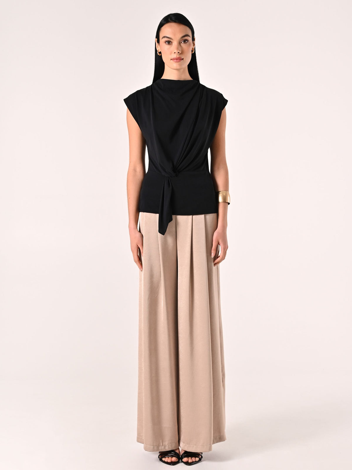 Top in Tencel Nero