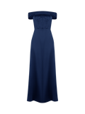 Abito Lungo off-the-shoulders Blu Navy