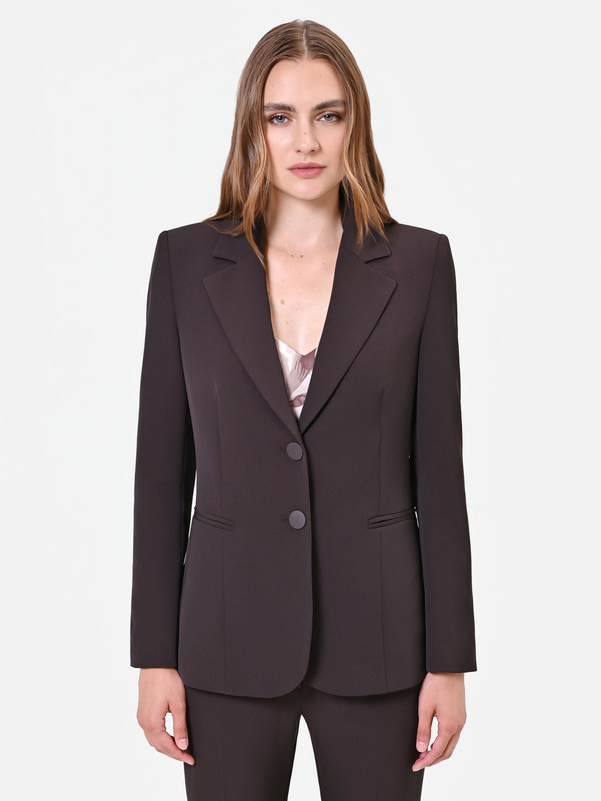 Giacca blazer avvitata marrone moro