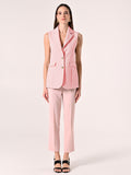 Gilet in Tessuto Tecnico Rosa Chiaro
