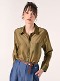 Camicia Verde Militare in Lyocell