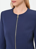 Giacca blu navy in scuba crèpe