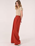 Pantaloni con Pinces color Coccio