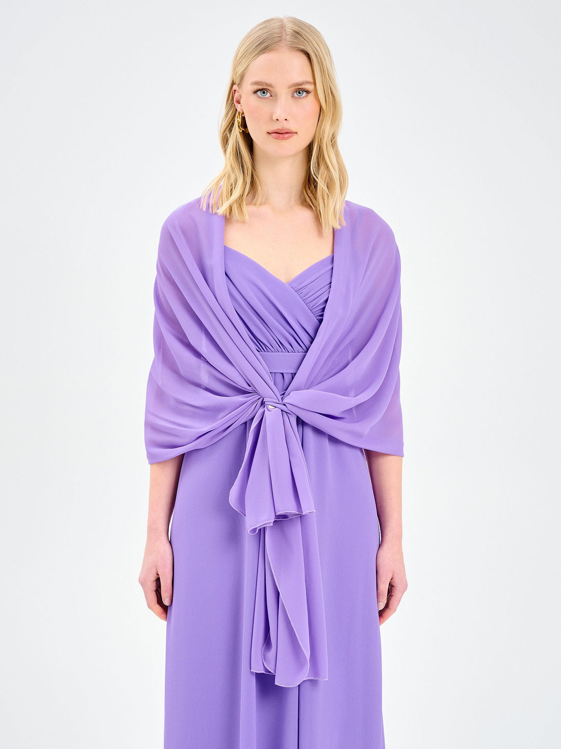 Stola in Georgette Lilla