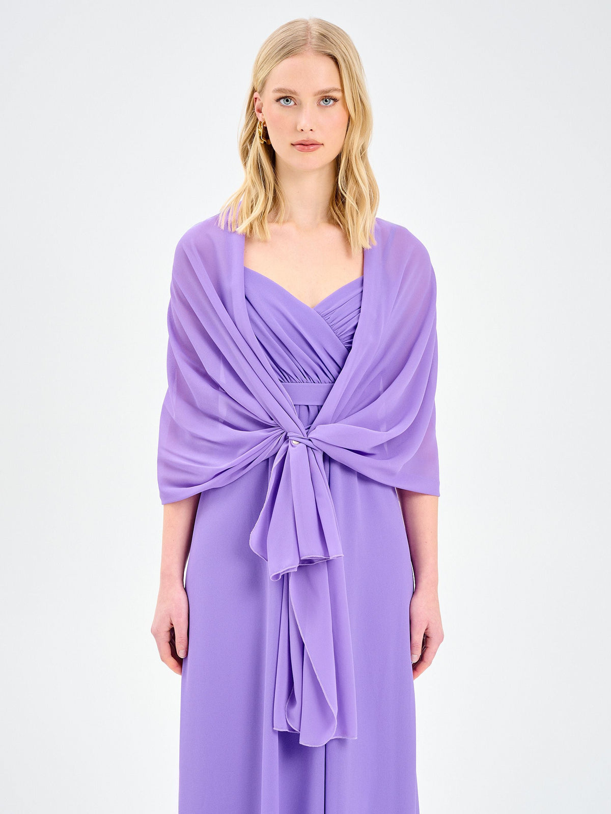Stola in Georgette Lilla