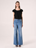 Blusa con Maniche ad Aletta Nera