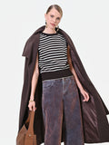 Top in maglia a righe marrone