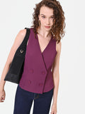 Gilet doppiopetto bordeaux