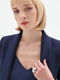 Giacca corta blu a bolero