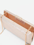 Clutch Oro Glitter con chiusura Gioiello