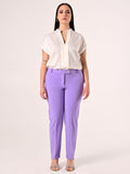 Pantaloni Curvy Lilla in Tessuto Tecnico