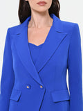 Giacca blazer blu cina monopetto