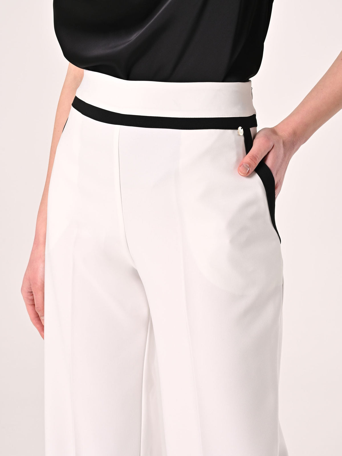 Pantaloni Palazzo Bicolor Black & White