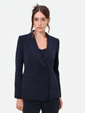 Giacca Studio doppiopetto gessata blu navy