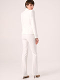 Pantaloni Mid Flared in Tessuto Tecnico Bianco