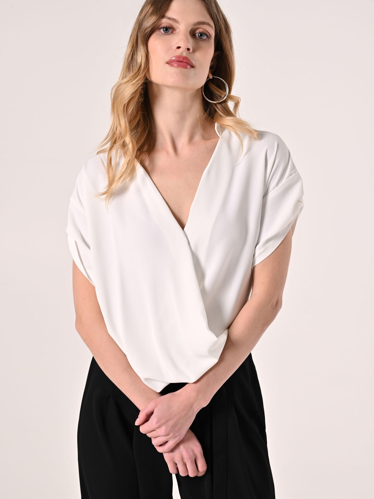 Blusa Asimmetrica Bianca