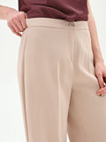 Pantalone a palazzo tortora beige in viscosa