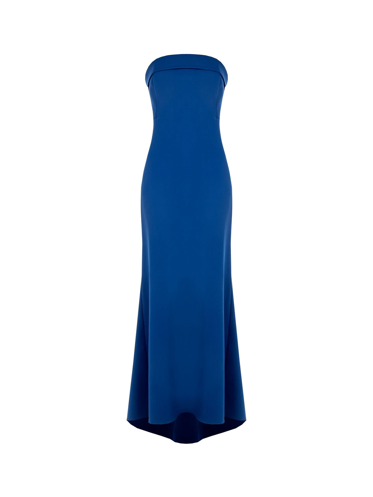 Abito lungo blu brillante con scollo a fascia