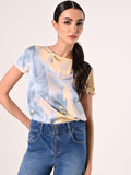 Blusa stampa Azzurra & Gialla