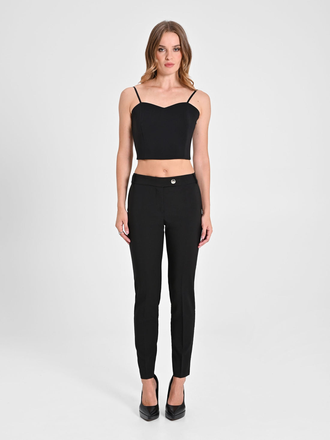Pantaloni Slim in Tessuto Tecnico
