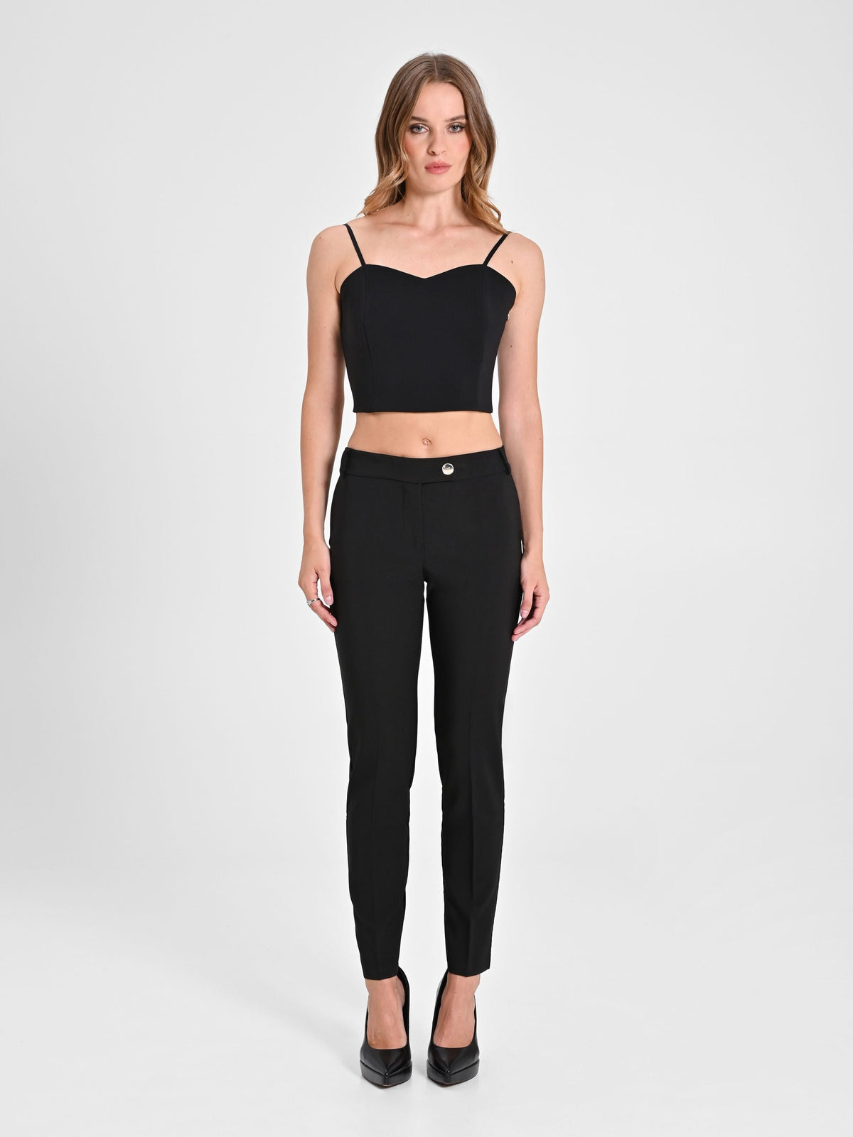 Pantaloni Slim in Tessuto Tecnico