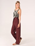 Pantalone Ampio in Viscosa color Cioccolato
