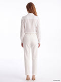 Camicia con Rouches Bianco Panna