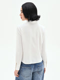 Camicia panna bianco dalla linea fluida