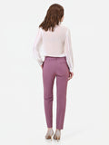 Pantalone rosa antico a sigaretta