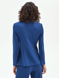 Giacca doppiopetto blu brillante