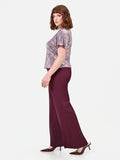 Pantalone Curvy a palazzo cady bordeaux rosso