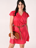 Abito Curvy in Raso Fuxia