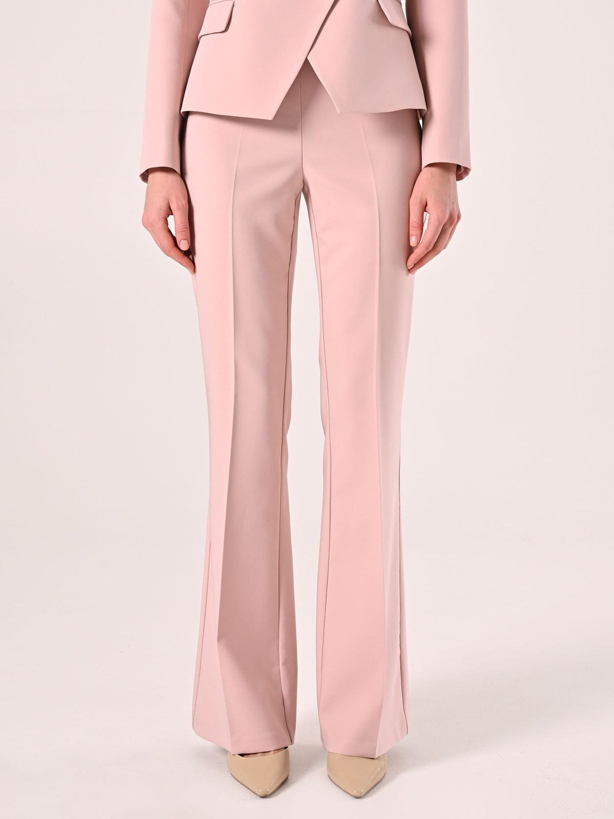Pantaloni in Tessuto Tecnico Rosa Chiaro