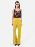Pantalone a vita alta verde olio