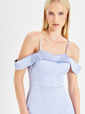Abito Rinascimento atelier Azzurro con Spalle Scoperte
