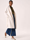 Cappotto Bianco in Doppio Crepe