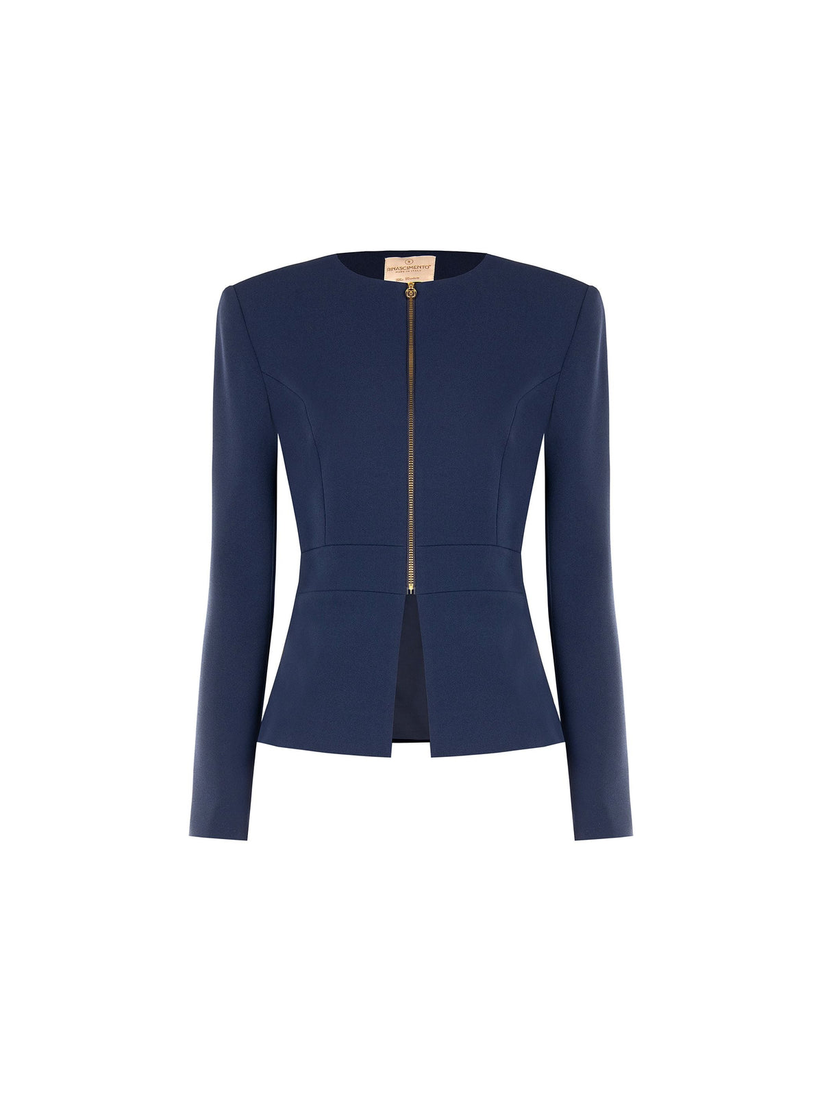 Giacca blu navy in scuba crèpe