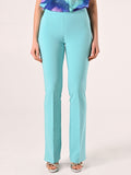 Pantaloni in Tessuto Tecnico Verde Acqua con Fascione in Vita