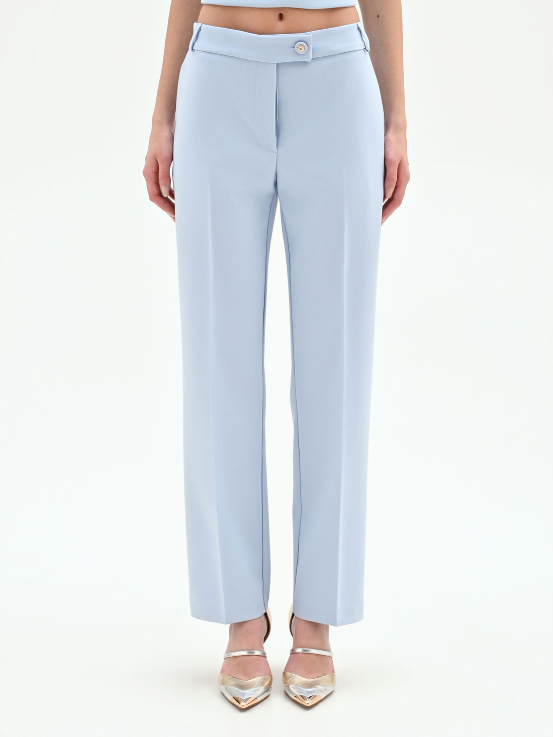 Pantalone a gamba dritta cielo azzurro