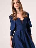 Coprispalle in Raso Blu