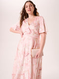 Abito Lungo Curvy stampa Marble Glitter Rosa